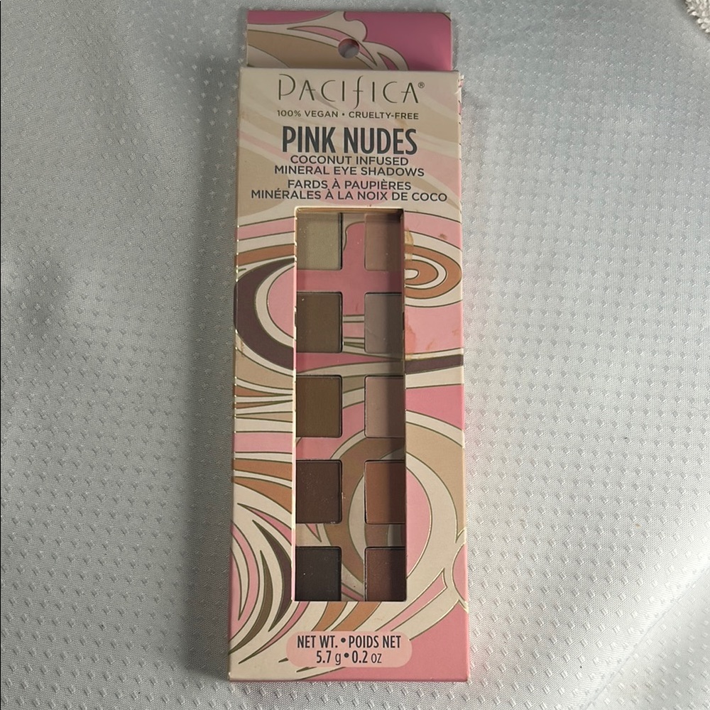 Pacifica Pink Nudes Mineral Eyeshadow Palette Coconut Infused Vegan 5.7g
